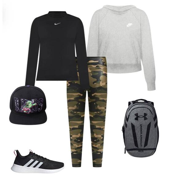 Nike Mid-Rise Camo Dri-FIT Tight Fit One Leggings Green size XXS NWT DD4559-222 - Picture 12 of 12